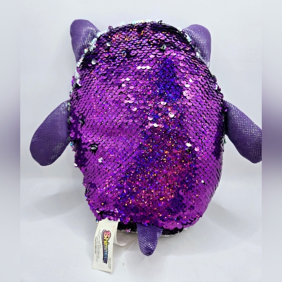 Shimmeez Medium Plush 8" Oliver Owl Toy Sequin Plush - Picture 2 of 4